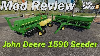 Mod Review  JohnDeere 1590 Seeder [upl. by Asenad]