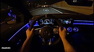 The New Mercedes CLA45 S AMG POV TEST DRIVE at Night 20202021  CLA Class AMG SOUND [upl. by Nerita]