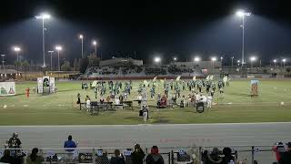 Dinuba High School Band and Colorguard at 2024 Selma Band Review field competition [upl. by Akenal]