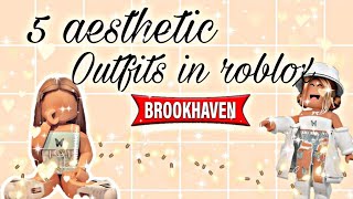 5 aesthetic outfits ideas✨in Brookhavenroblox  iisxnset [upl. by Stewart]