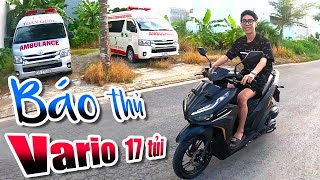 Báo thủ Vario 17 tủi nè anh em  Cà thẻ trả góp Honda Vario 2023 cho cậu Út Luân lớp 12 [upl. by Yekcir71]