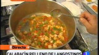 Receta de Calabacin relleno de langostinos ED [upl. by Sasha]