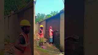 Boundary Wall Plaster  shorts short viralvideo trending [upl. by Jola]