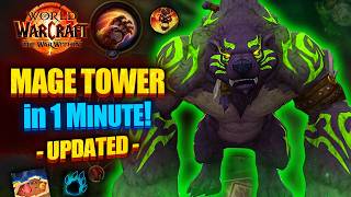 Defeat Guardian Druid Mage Tower In 1 Minute Easy ✅ WAR WITHIN Guide 1102 [upl. by Yadsendew]