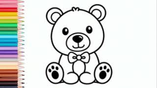 Hoe Teken Je Een Teddybeer How To Draw A Cute Bear For Beginners [upl. by Merralee]