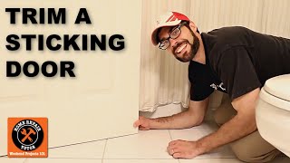 How to Trim a Sticking Door with an Electric Hand Planer [upl. by Rosdniw]