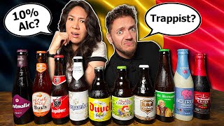 German amp American Try EVERY TYPE of BELGIAN BEER for the First Time Unexpected [upl. by Auj]