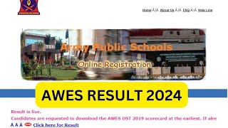 Awes OST result 2024awes OST Prt Tgt Pgt result 2023Aps result 2023army public school result 2023 [upl. by Sophronia]