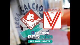 LEGA CALCIO 19961997 Piacenza FC vs Vicenza Calcio G1 SIMULAZIONE  PES2021 1440p [upl. by Killen777]