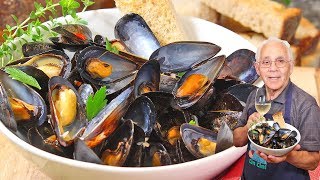 Steamed Mussels in White Wine Recipe [upl. by Satsoc]