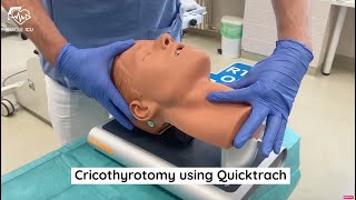 Cricothyrotomy using Quicktrach [upl. by Gleda]