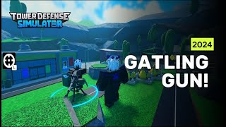 Gatling gun  Tower Defense Simulator [upl. by Berfield]