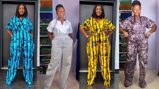 How to make a PALAZZO JUMPSUIT with ADJUSTABLE WAIST DRAWSTRING [upl. by Sauls]