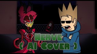 FNF Radio demon meets human  Nerves But Alastor Hazbin Hotel  and Tom Eddsworld sing it [upl. by Acirtap]