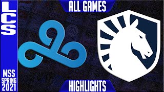 C9 vs TL Highlights ALL GAMES  LCS MSS Playoffs FINAL Spring 2021  Cloud9 vs Team Liquid [upl. by Aldis]