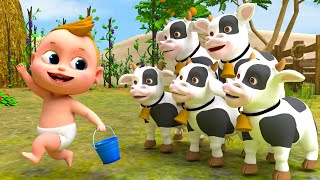 Moo Moo Cow Nursery Rhymes  Old MacDonald Had A Farm  Imagine Kids Songs amp Nursery Rhymes [upl. by Nahtnamas]