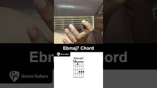 How To Play The Ebmaj7 Chord On Guitar  Guvna Guitars [upl. by Eceerahs233]