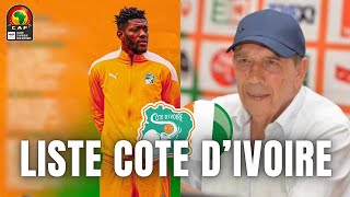 🇨🇮 LISTE de la CÔTE D’IVOIRE pour la CAN 2023  Pas de Zaha… [upl. by Nagyam]