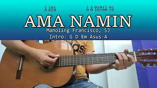 Ama Namin  Manoling Francisco SJ  Guitar Chords [upl. by Macy]