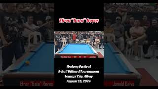 Efren quotBataquot Reyes Ibalong Festival 9Ball Tournament Legazpi City Albay shorts shortvideo [upl. by Haroved861]