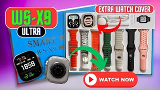 WSX9 Ultra Smart Watch  📲📞 075 555 5881  22 Inch Display  FREE Tempered  07 Straps  Review [upl. by Nytsirk]