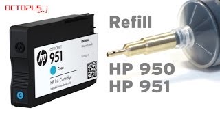 Refill HP 950 HP 951 cartridges with QUFill refill tool [upl. by Porush]