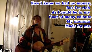 Coat of Many Colours  Dolly Parton acoustic cover by Valerie Gillies with lyrics [upl. by Nissensohn886]