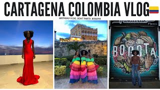 BIRTHDAY VLOG CARTAGENA COLOMBIA GIRLS TRIP🇨🇴  BOAT PARTYPALENQUE AFRICA TOURMORE  AFRICANNESS [upl. by Bonney]