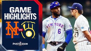 Mets vs Brewers NL Wild Card Game 2 Highlights 10224  MLB Highlights [upl. by Milano775]