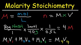 Molarity Dilution Problems Solution Stoichiometry Grams Moles Liters Volume Calculations Chemistry [upl. by Baumann974]