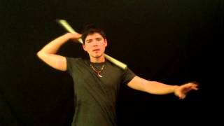 Awesome Nunchucks for Beginners 13 Horizonal Moves Intro Ninja Circus Nunchaku Tricks [upl. by Salkin347]