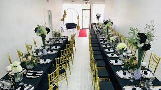 Black and gold party decor [upl. by Yusem]