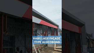 Habillage de la Façade en ALUCOBOND alucobond shortvideo construction design architecture [upl. by Ydde520]