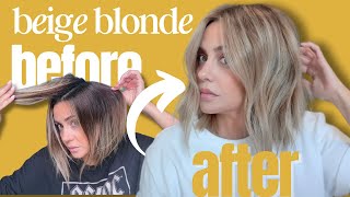 EASY Beige Blonde Tutorial Step by Step with Formulas [upl. by Eirok]