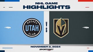 NHL Highlights  Utah HC vs Golden Knights  November 2 2024 [upl. by Eluk]