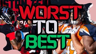 NFL 2024 New Uniforms Ranked Worst to Best [upl. by Colombi]