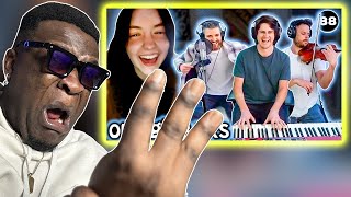 RAPPER REACTS TO  When A Freestyle Rapper Pianist and Violinist Go On Omegle REACTION [upl. by Ladew522]