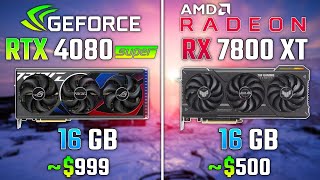 RTX 4080 SUPER vs RX 7800 XT  Test in 6 Game [upl. by Meerek]