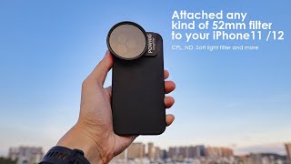 powrig magnetic lens filter for iPhone11 iPhone12 powrig 52mmlensfilter cplfilter ndfilter [upl. by Leavelle]