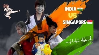 🇮🇳India vs Singapore🇸🇬l martial artslmatchl musical formsl kickboxing l international l [upl. by Ayotl787]