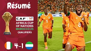 Résumé Cote dIvoire VS Sierra Leone  Qualifications Can 2025 Journée 3 [upl. by Ennyletak849]