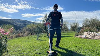 Cutting fresh grass with Stihl Fs 460C with 33 mm trimmer lineMotocoasa Stihl cu fir de 33 mm [upl. by Eng]