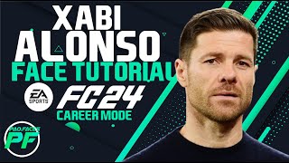 EA FC 24 XABI ALONSO FACE  Face Creation  CAREER MODE  LOOKALIKE LEVERKUSEN [upl. by Kindig419]