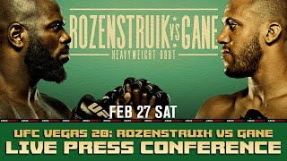 UFC Fight Night 186 Press Conference Rozenstruik vs Gane  LIVE Coverage [upl. by Nanaek]