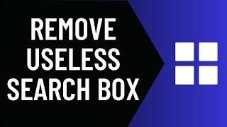 How to Remove Windows 11 Search Bar From Taskbar  Customize Search Box Full Guide [upl. by Bigford]