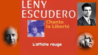 Leny Escudero  Laffiche rouge 1998 Hommage à Missak Manouchian et aux 23 morts pour la France [upl. by Drallim]