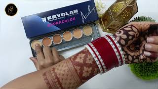 Kryolan supracolor FS palette review  Swatches  details of kryolan supracolor foundation pallate [upl. by Mihe]