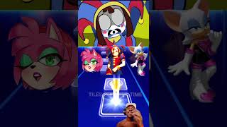 Amy Hot x Sonica Female vs Pomni EXE vs Sonic Prime Rouge Bat x Knuckles x Coffin Dance Tiles Hop [upl. by Almeta]