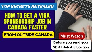 Secrets to Secure a Job in CANADA Fast from ANYWHERE  Latest list of Approved LMIA Employers [upl. by Sezen]