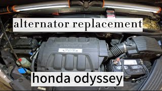 Honda odyssey alternator replacement 2009 [upl. by Aisatan]